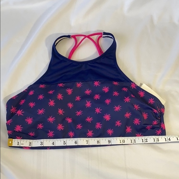 NWT Lands’end Kids Navy blue/Hot pink Swimsuit Top - Picture 7 of 7